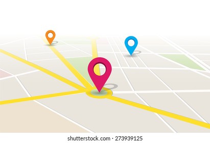 This Image Is A Vector File Representing A Map Location App Vector Design Illustration./Vector Map Location App/Vector Map Location App