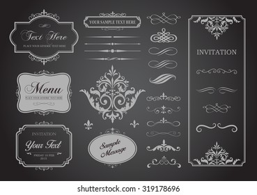 This image is a vector file representing a Vector Set of Borders, Frames and Page Dividers design illustration./Vector Set of Borders Frames and Page Dividers/ Borders Frames and Page Dividers