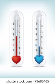 This image is a vector file representing a Love And Hate Meter,  all the elements can be scaled to any size without loss of resolution.