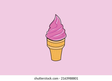 This image is a vector of ice cream that can be used as a symbol, background, and education for kids