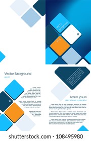 This image is a vector illustration and can be scaled to any size without loss of resolution. This image will download as a .eps file and can be edited with any vector editing software./Blue Brochure