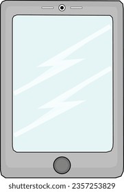 This image is a vector illustration of a communication tool, namely a cellphone or smartphone, which is very sophisticated, useful and good. This tool can be used to call, chat, and browser using WiFi