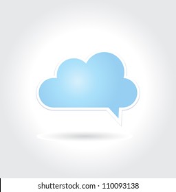 This image is a vector illustration representing a cloud what can be scaled to any size without loss of resolution.
