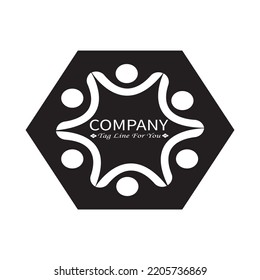 This image is a vector logo design. This design can be used as a business logo template and more. this logo design is made with geometric design with black color