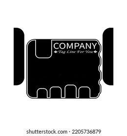 This image is a vector logo design. This design can be used as a business logo template and more. this logo design is made with geometric design with black color
