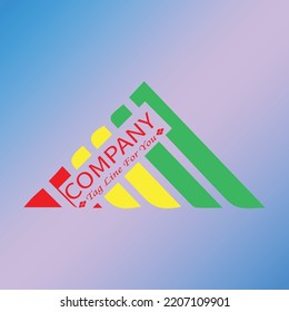 This image is a vector logo design. This design can be used as a business logo template and more. This logo design is made with a geometric design and has colors