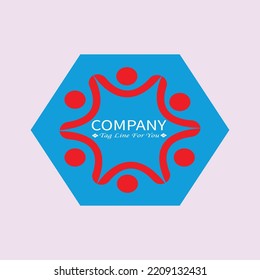 This image is a vector logo design. This design can be used as a business logo, company loga and more. This logo design is made with a geometric design and has colors
