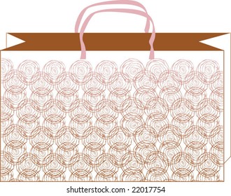 This image is a vector ornamental from roses. There is designer idea of bags and gift paper wrapping