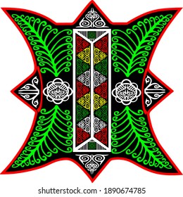 This image is a vector image that can be used for backgrounds, clip art, engraving patterns, photo frames, etc. This image design uses a traditional Indonesian ethnic batik pattern.