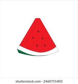 This is an image of a watermelon slice that can be used as an icon, wallpaper and background