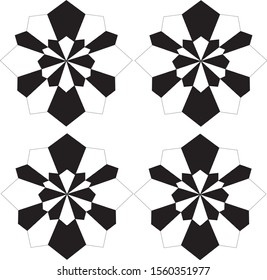 In this image, we can appreciate the different sizes and positions of a diamond trying to make an effect of radiation