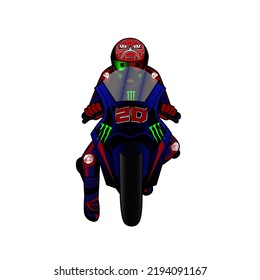 This images is an illustration of a moto rider