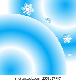 This images showcase beautiful snowflake illustrations with various patterns, soft gradient blue tones, and abstract backgrounds, creating an elegant winter-themed design.
