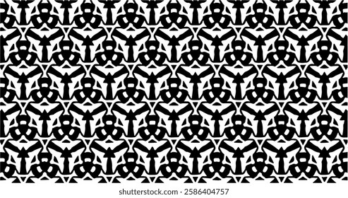 This images showcase various black-and-white motif designs with repetitive patterns.The patterns feature geometric, floral, and abstract elements, making them suitable for decoration or graphic design