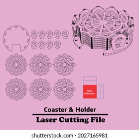 this is an incredible Coaster and Holder which can be used for all 3mm material thicknesses and is a good idea for decoration. 