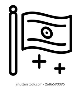 This India Flag icon is suitable for the India Culture, etc.