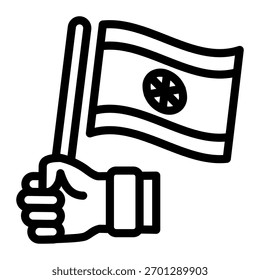 Este icono de la bandera de la India es adecuado para la cultura de la India.