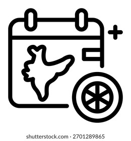 Este icono del Día de la Independencia de la India es adecuado para la cultura de la India.