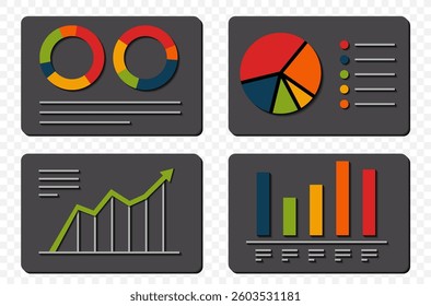 This infographic features vibrant pie and bar charts highlighting data trends and insights, ideal for presentations, reports, and visual communications in business.