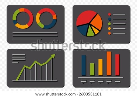 This infographic features vibrant pie and bar charts highlighting data trends and insights, ideal for presentations, reports, and visual communications in business.