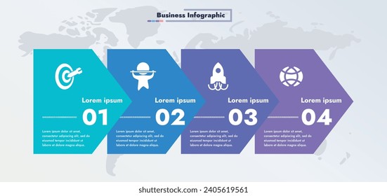 Esta imagen infográfica presenta un diseño moderno y minimalista que ilustra un proceso de información o una secuencia de eventos en un negocio. Para presentaciones, sitios web o folletos.