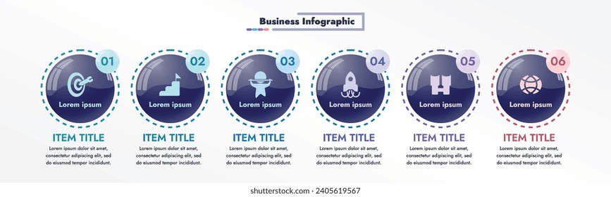Esta imagen infográfica presenta un diseño moderno y minimalista que ilustra un proceso de información o una secuencia de eventos en un negocio. Para presentaciones, sitios web o folletos.