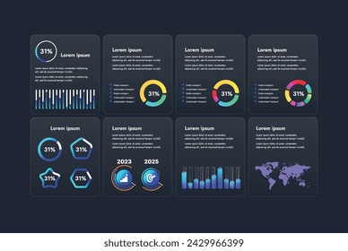 This infographic image features a modern and minimalistic design that illustrates an information process or sequence of events in a business. For presentations, websites or brochures.
