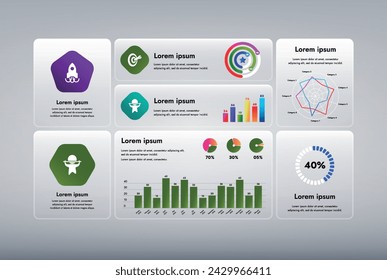 Esta imagen infográfica presenta un diseño moderno y minimalista que ilustra un proceso de información o secuencia de eventos en un negocio. Para presentaciones, sitios web o folletos.