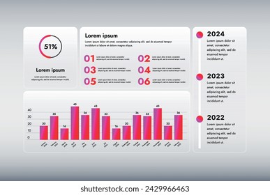 This infographic image features a modern and minimalistic design that illustrates an information process or sequence of events in a business. For presentations, websites or brochures.