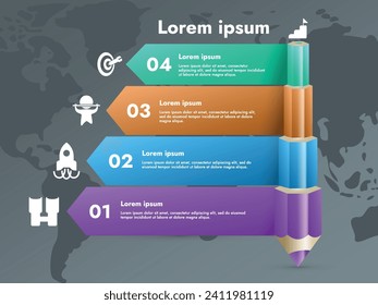 This infographic image shows a complex diagram showing the sequence of steps in a business process. Stages of development represented by colored shapes and numerical values indicating success.