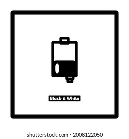 este es un vector de imagen de icono en blanco y negro para perfusión