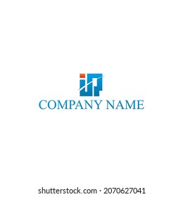 This initial logo is suitable for companies engaged in technology, business, etc.