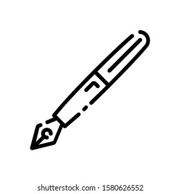 This is ink pen vector icon with white background