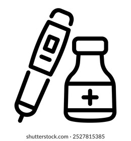 Este ícone de insulina é adequado para diabetes, doença, etc.