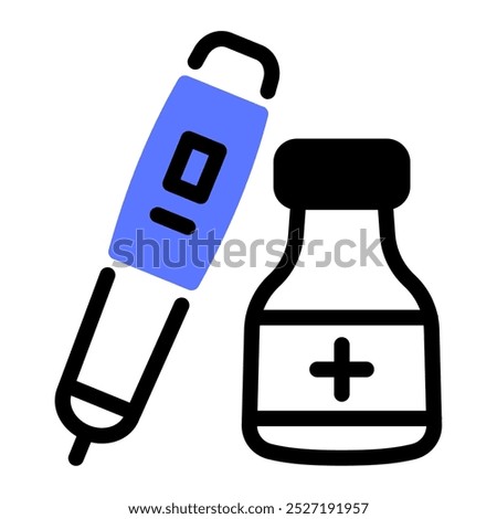 This Insulin icon is suitable for Diabetes, Sickness, etc.
