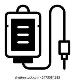 This Intravenous saline drip icon is suitable for hospital, medical, healthcare, etc.