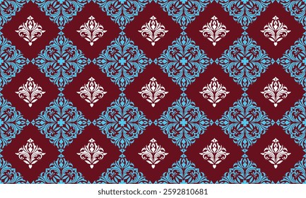 This intricate damask seamless vector pattern is perfect for fabric pattern, wallpaper, textiles, home décor, invitations, luxury packaging, and upholstery. 