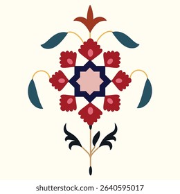 This intricate design showcases a traditional carpet pattern from Turkic peoples. The pattern reflects the rich cultural heritage and craftsmanship of Turkic weaving traditions.