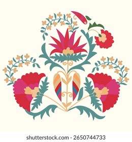 This intricate design showcases a traditional carpet pattern from Turkic peoples. The pattern reflects the rich cultural heritage and craftsmanship of Turkic weaving traditions.