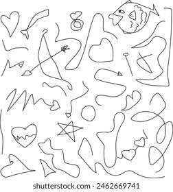 This intricate drawing features a variety of shapes and lines meticulously arranged to create a visually captivating composition. The artist's attention to detail is evident in the precision