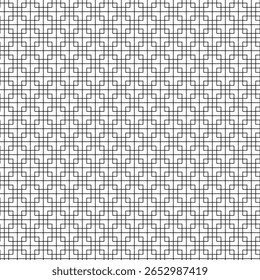 este intrincado arquivo de vetor EPS editável com um padrão quadrado interligado sem costura. Perfeito para fundos geométricos abstratos.