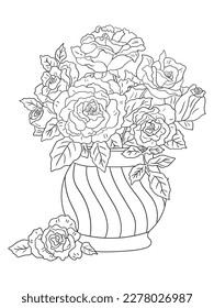 Esta intrincada ilustración floral es perfecta para los amantes del color de todas las edades. Cuenta con una variedad de pétalos y hojas, listos para ser llevados a la vida con sus herramientas de coloración favoritas.