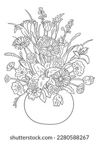 This intricate flower illustration is perfect for coloring enthusiasts of all ages. It features a variety of petals and leaves, ready to be brought to life with your favorite coloring tools.