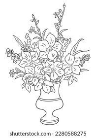 This intricate flower illustration is perfect for coloring enthusiasts of all ages. It features a variety of petals and leaves, ready to be brought to life with your favorite coloring tools.