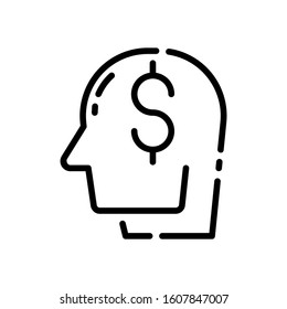 this is investment idea vector icon on a white background.