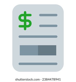 This Invoice icon is suitable for shopping, ecommerce, supermarket and business