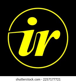 This is an IR-shaped logo. This logo is black, green in color and can be used for anything