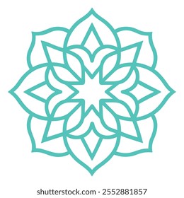 Este diseño islámico de mandala presenta intrincados patrones florales y abstractos, que mezclan tradición y modernidad. Ideal para proyectos de decoración, arte y cultura, refleja elegancia y espiritualidad.