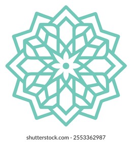 This Islamic mandala design features intricate floral and abstract patterns, blending tradition and modernity. Ideal for decor, art, and cultural projects, it reflects elegance and spirituality.