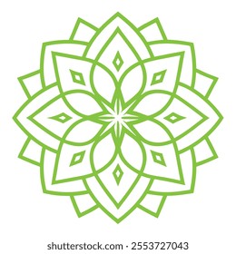 This Islamic mandala design features intricate floral and abstract patterns, blending tradition and modernity. Ideal for decor, art, and cultural projects, it reflects elegance and spirituality.